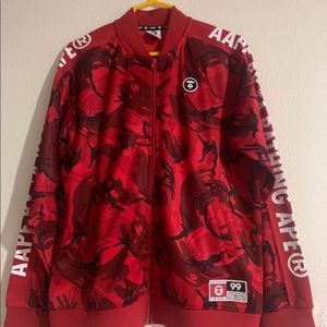 AAPE RED CAMO TRACK JACKET